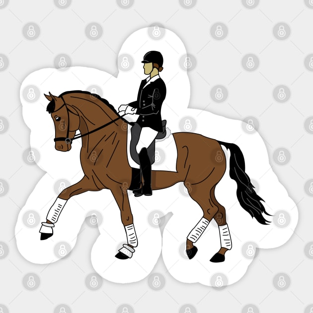 Dressage Rider Sticker by DickinsonDesign
